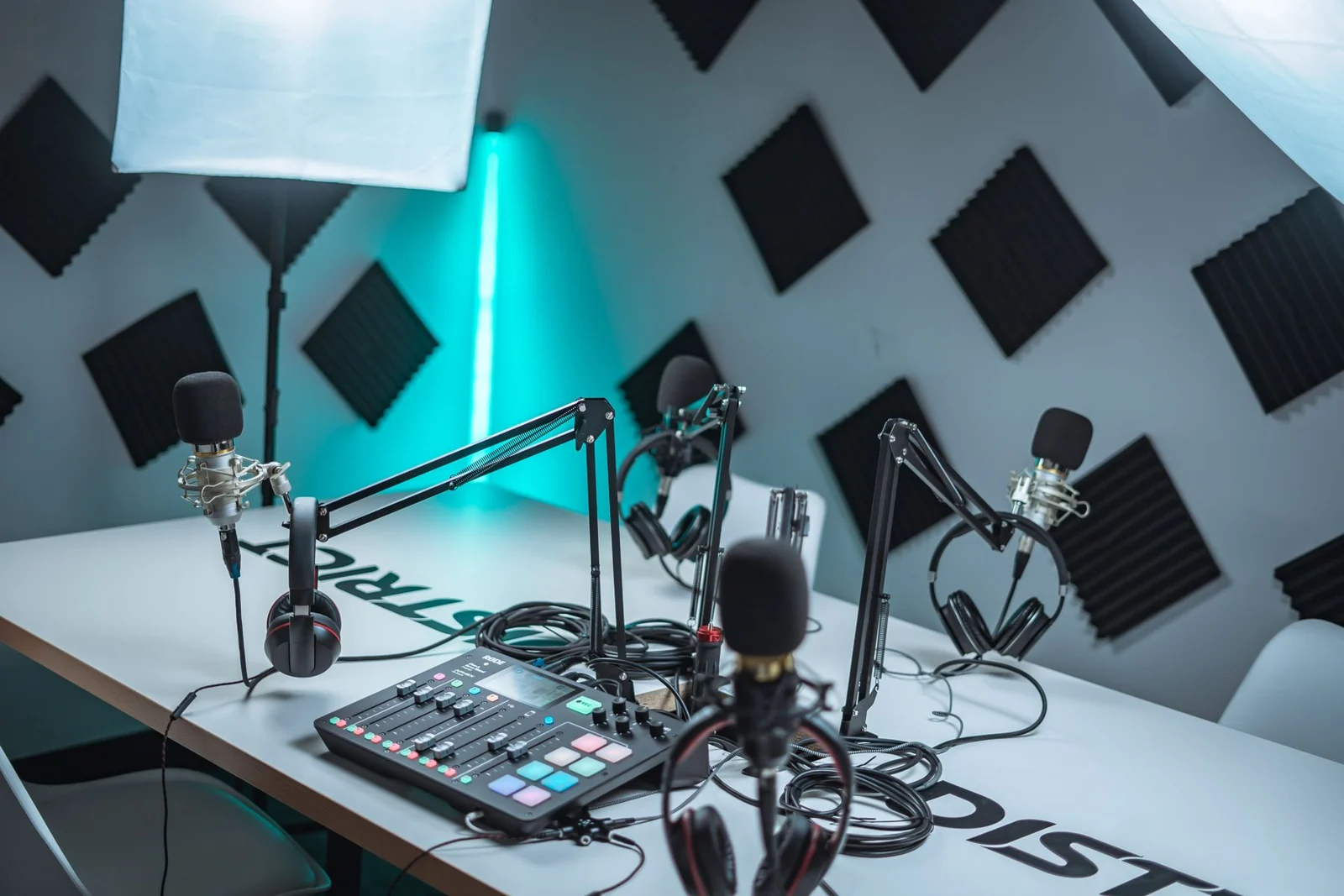 Professional podcast recording equipment